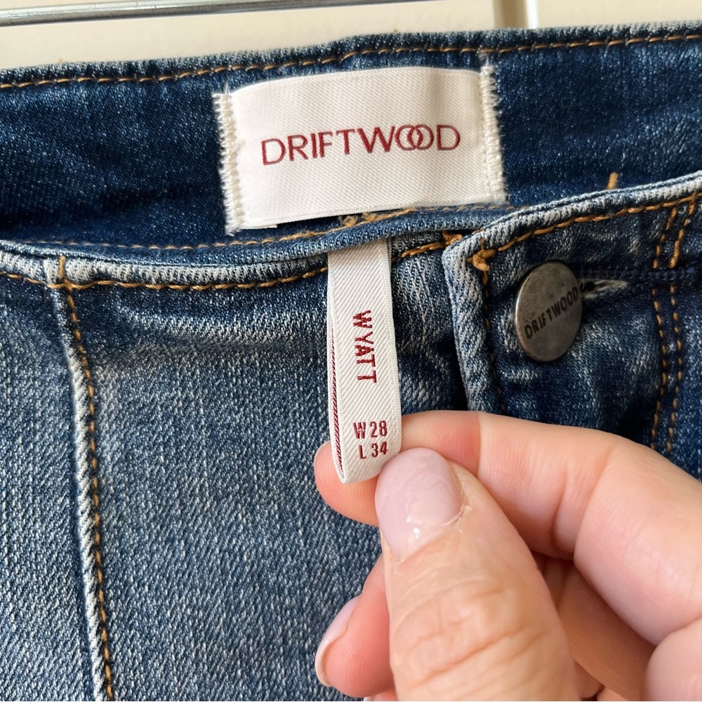 Driftwood Wyatt High Waist Embroidered Flare Jeans 28 x 34 - Picture 4 of 9